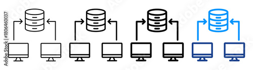 Repository Icon Different Style Outline Collection Set