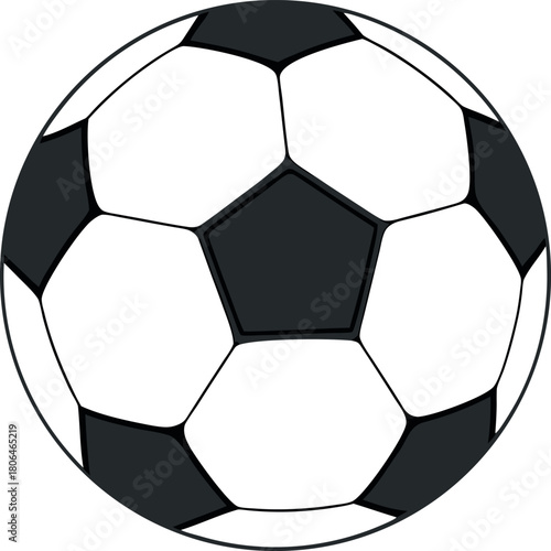 Soccer Ball: An emblematic soccer ball, a timeless icon of the sport. The intricate panels are a symbol of a dynamic and global game. Perfect for any sports or game project.