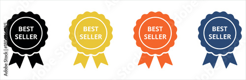 Boost your brand with these vibrant best seller badge designs ideal for eye-catching marketing and sales promotions to increase product visibility now.
