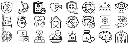 Medical and Healthcare Icons A Comprehensive Collection of Health Symbols