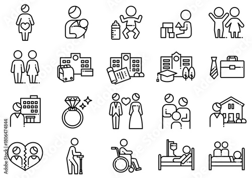 ライフプランアイコン01　Life Plan Icons