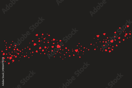 Love Symbol Icon Black Background Design, Valentine's Love Symbol Icon Background Vector For Print.