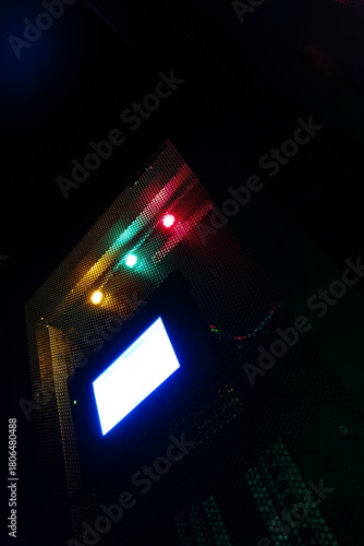 Colorful LED Lights on Dark Background
