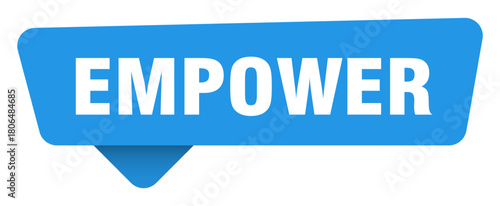 empower sticker. empower blue sign isolated on transpatent background
