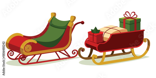 Christmas sleigh santa gifts presents holiday winter snow december festive season joy ride