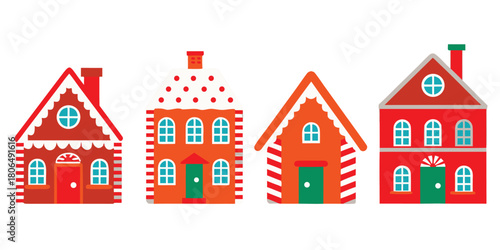 Gingerbread houses christmas holiday winter snow candy sweet treat festive cute fun