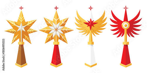 Christmas tree topper star holiday decoration festive ornament celebration season joy gift