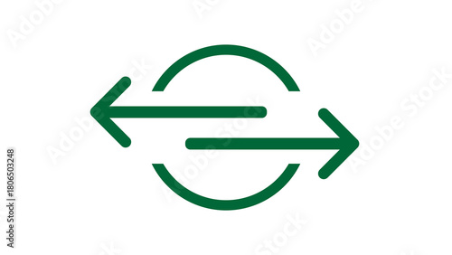 A cyclical process is presented by green arrows forming a loop on black background.