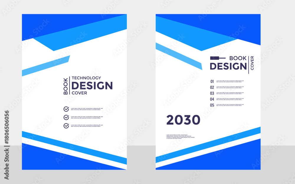 Obraz premium Modern Book Cover Design Template 2030 Corporate Report Layout