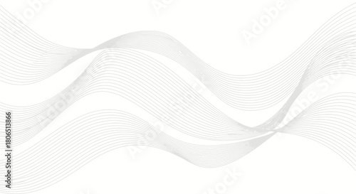 Minimalist abstract background with gentle wave patterns in soft grey tones for modern design