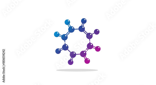 Molecular structure visual, a colorful depiction of scientific connectivity, innovative design