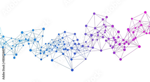 Intricate interconnected network of colorful nodes and lines symbolizing data connectivity and