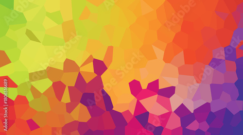 Abstract geometric background with vibrant colors creating a mosaic pattern, perfect for modern designs and artistic presentations