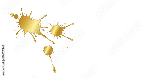 Elegant golden paint splatter effect, perfect for adding a touch of luxury and refinement to any