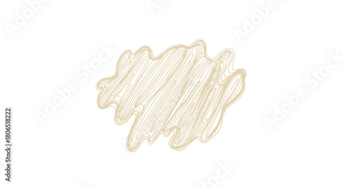Abstract illustration featuring beige scribbled lines on a clean white backdrop for artistic designs