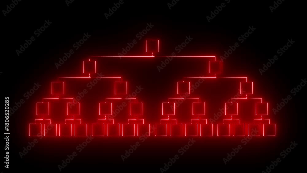 Fighting tournament bracket. Empty contest chart template. Neon ...
