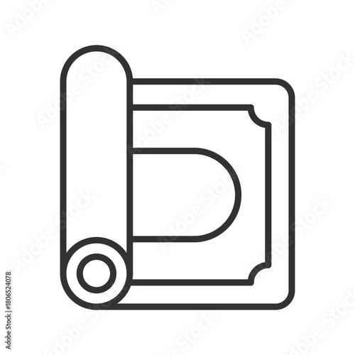 Carpet icon in line design. carpet, rug, floor rug, home textile, interior decor, soft flooring on white background vector. carpet editable stroke icon