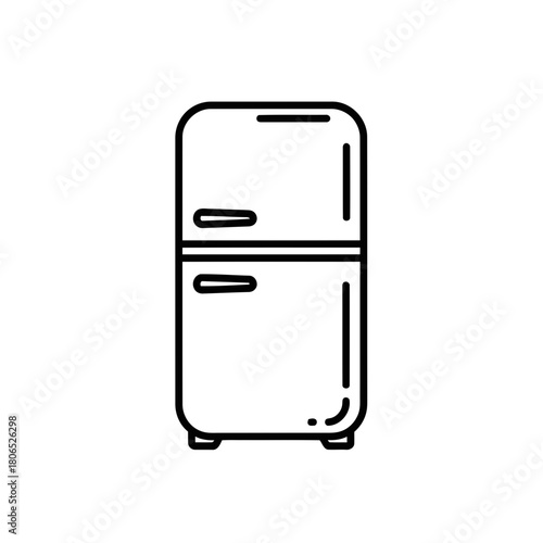 Refrigerator isolated on, representing food storage, cooling appliance, or kitchen equipment for preserving perishables