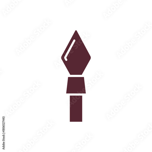 Stylized  spearhead or arrow tip icon on a white background.