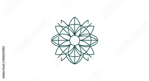 Geometric elegance with flower like elements showcases a unique design pattern