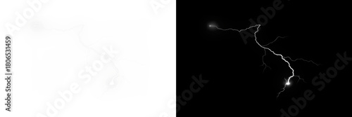 PNG Lightning Overlay with Transparent Electric Effect on transparent background