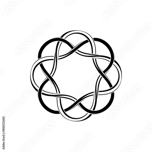 Celtic knot, a symbol of eternity, interconnectedness, and spiritual growth isolated on hand drawn vector illustration