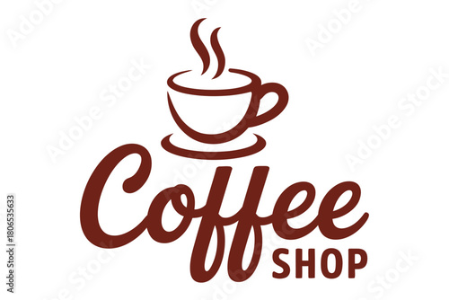 Warm coffee cup with steam rising, inviting aroma for a cozy shop experience