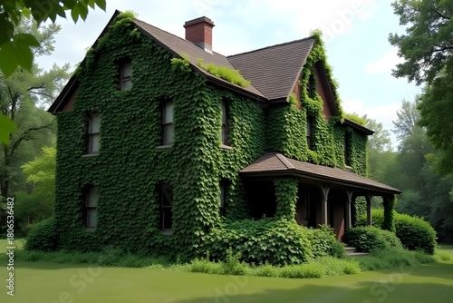 Wallpaper Mural Abandoned colonial mansion overtaken by ivy. Torontodigital.ca