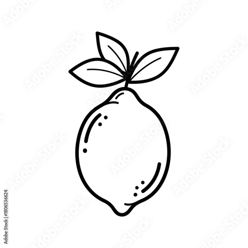 A delightful lemon with leaves, isolated on, is a refreshing and vibrant addition to any design project