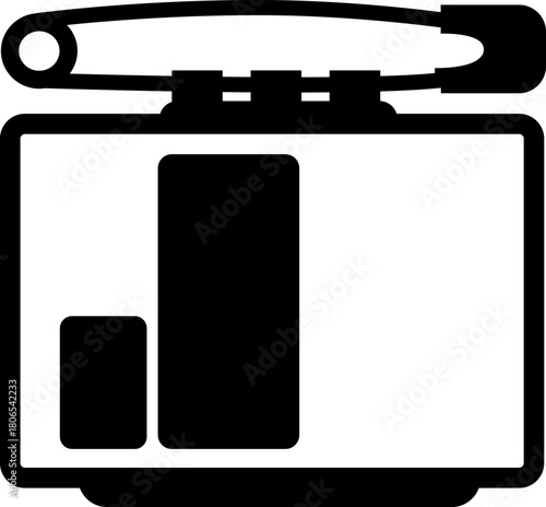 Wear Your Dosimeter Black Icon, Vector Illustration, Isolate On White Background Label.EPS10