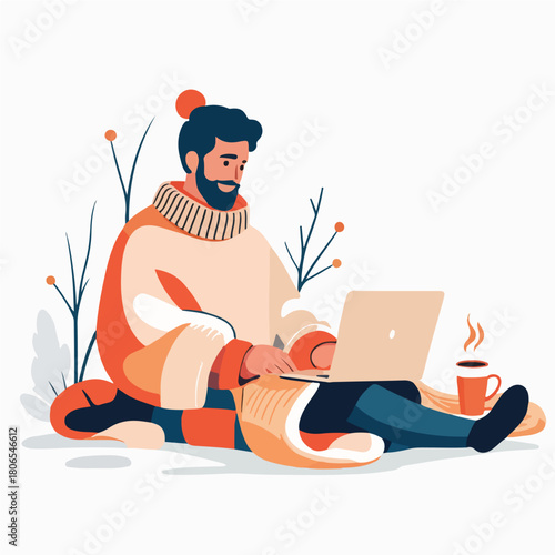 Adult Winter Work-From-Home