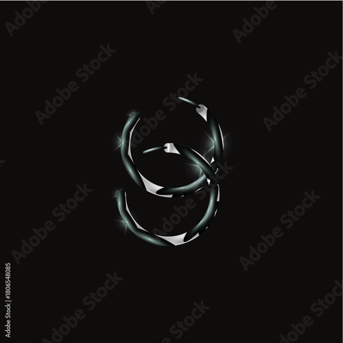 glass shape of earings