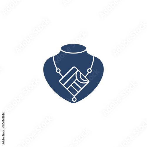 vector illustration of a pair of black and white pendant