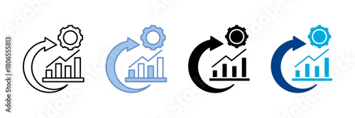 Lean Process   Icon Set Multiple Style Collection