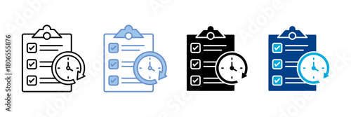 Task Tracking   Icon Set Multiple Style Collection