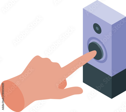 Finger ringing wireless smart doorbell, activating communication system for security and convenience