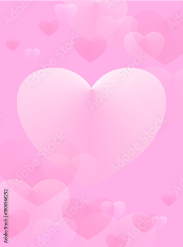 Many lines of hearts Stacked together in a distributed manner Use it as a background for a love story.