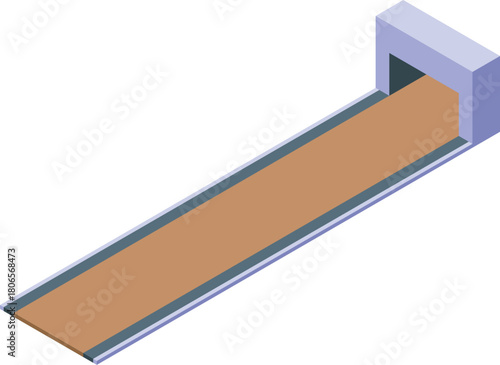 Bowling lane with ball return machine waiting for players to roll the ball