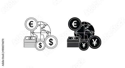 Global finance currency exchange rates world economy business