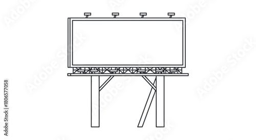 Billboard advertising blank space outdoor marketing template