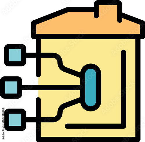 Wireless technology connecting various devices in a smart home automation system, enhancing convenience and control