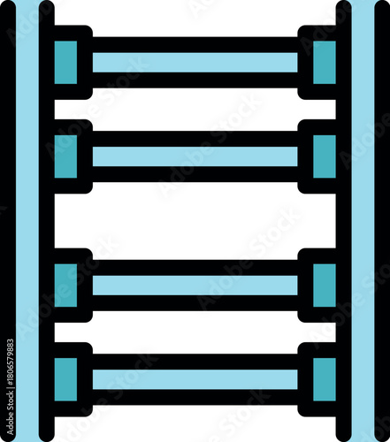 Electric heated towel rail warming up a bathroom, providing comfort and hygiene
