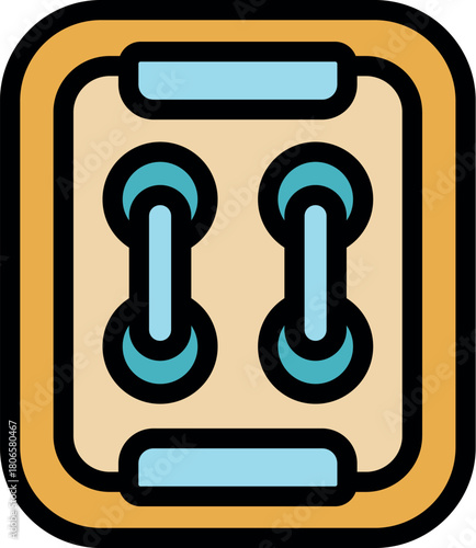 Electrical socket panel featuring two outlets equipped with safety covers, ensuring protection against accidental contact