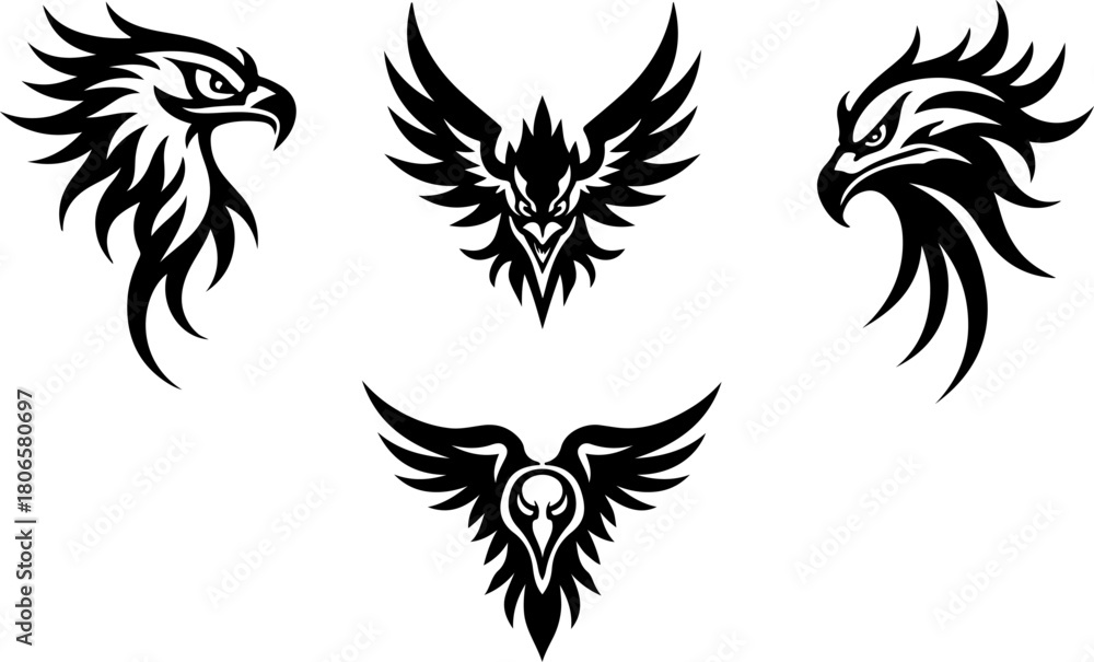 Obraz premium Phoenix Tribal Tattoo Designs