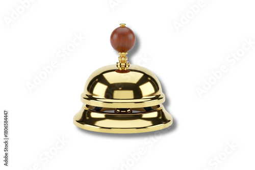 golden bell on white background