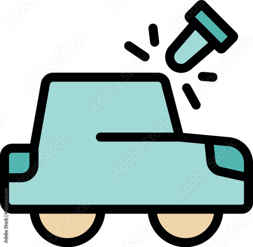 Car paint being treated with nano ceramic coating, providing long lasting protection and shine with innovative technology