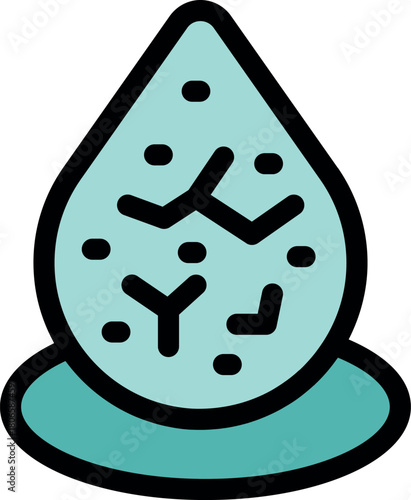 Microscopic nanomachines working to repair a damaged cell structure enclosed in a water droplet, symbolizing advanced medical technology