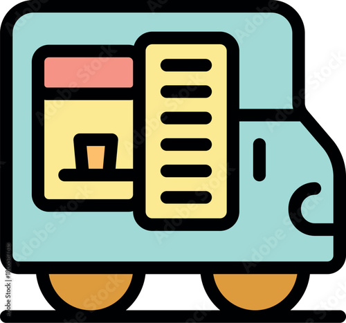 Mobile coffee truck serving refreshing drinks, perfect for busy city streets or festivals