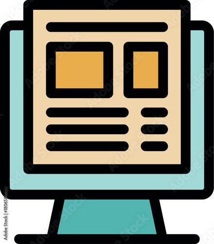 Desktop computer displaying online newspaper, providing convenient access to current events and breaking stories