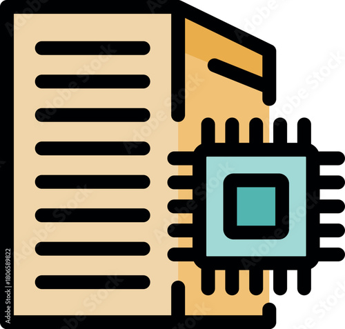 Server rack and microchip integration symbolizing enhanced data processing, improved performance, and efficient computing in modern data centers